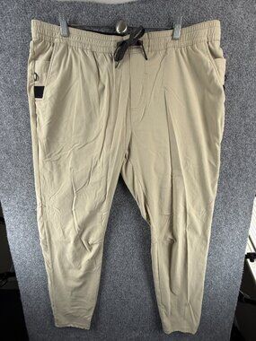 686 Everywhere Collection Jogger Sweatpants 2XL Men Beige Drawstring ACTL 38X31